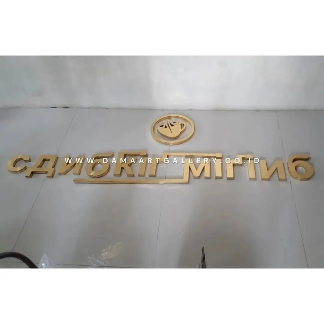 Huruf Letter Tembaga Kuningan Custom